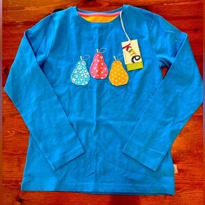 Kite Organic Cotton Girls Pear l/s tee size 9y